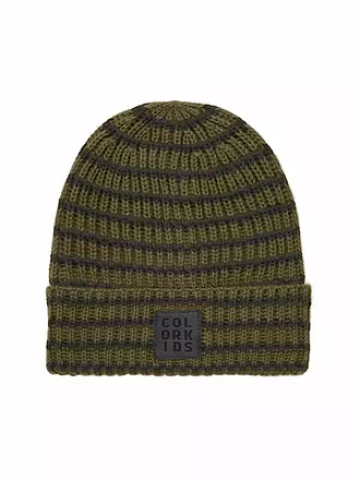 COLOR KIDS | Gorro con patrón de rayas | olive